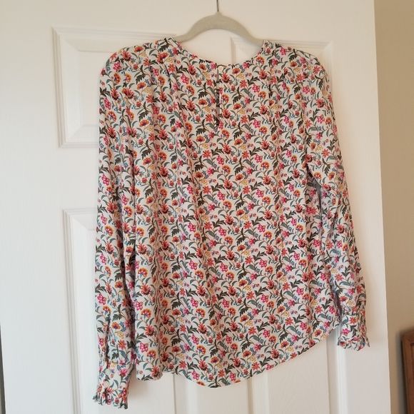 Loft Blouse Long Sleeve Floral Paisley XS - Picture 5 of 7
